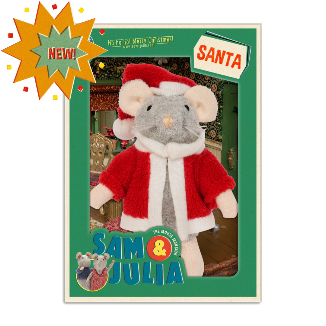 santa mouse stuffed animal