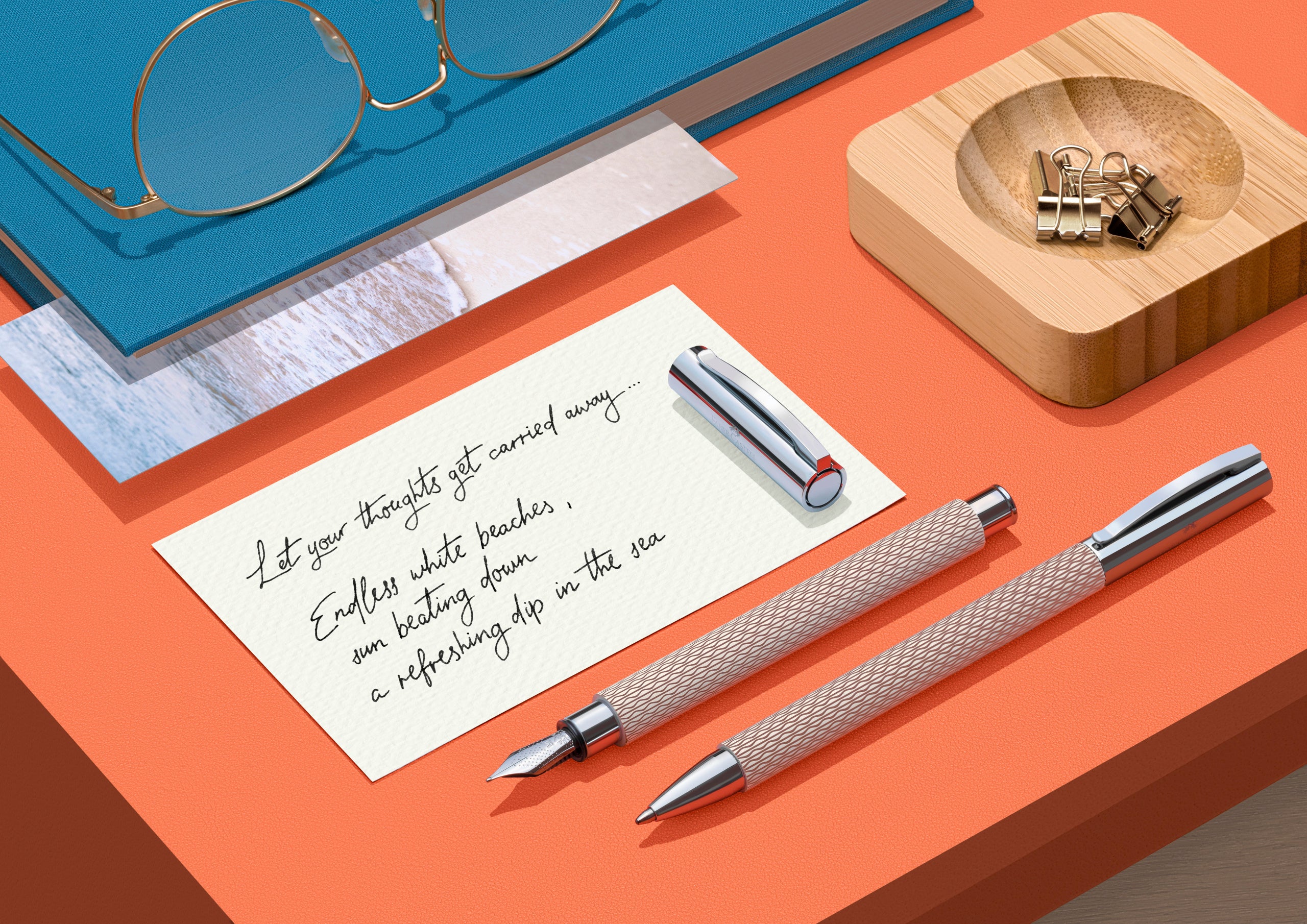 Faber-Castell Fountain Pen Ambition OpArt White Sand