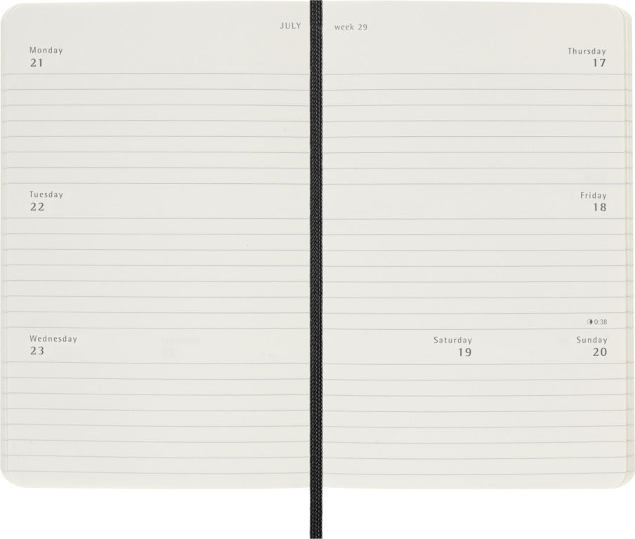 Moleskine 2024 agenda softcover pocket week op 2 pagina's