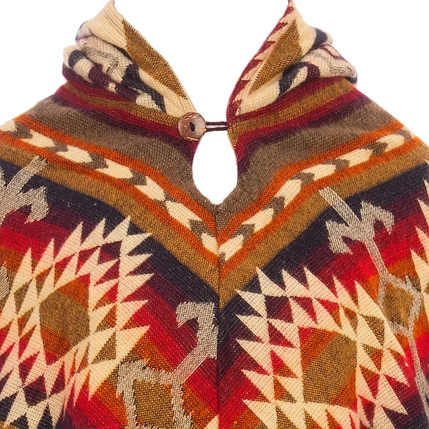 Alpaca Poncho Geel