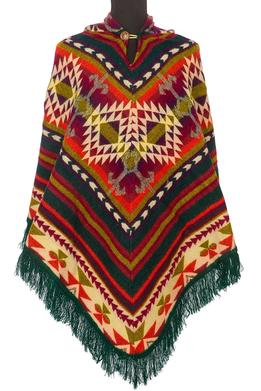 Alpaca Poncho Groen