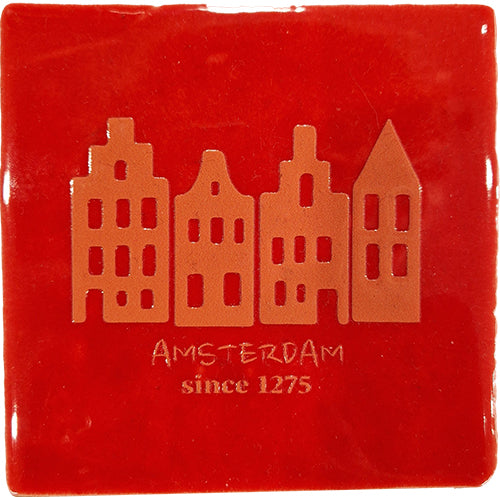 Tegeltje Amsterdam Small Sinds 1275 Rood