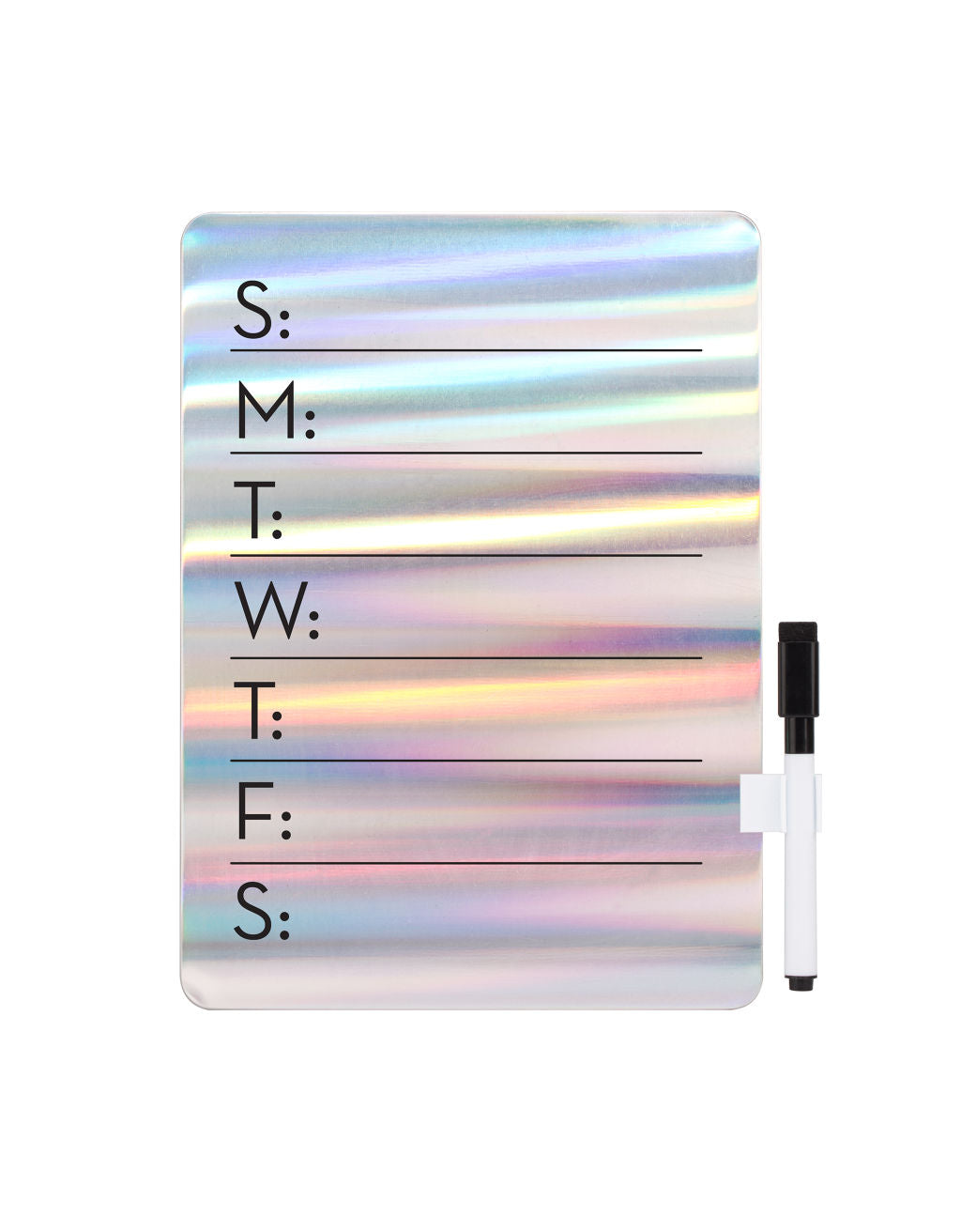 Dry Erase Board Weekly A5+ Iridescent