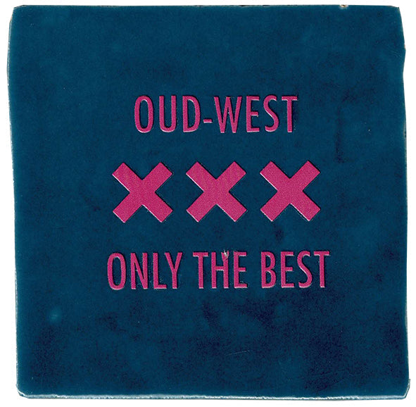 Tegeltje Amsterdam Small Blauw Oud West Only the Best