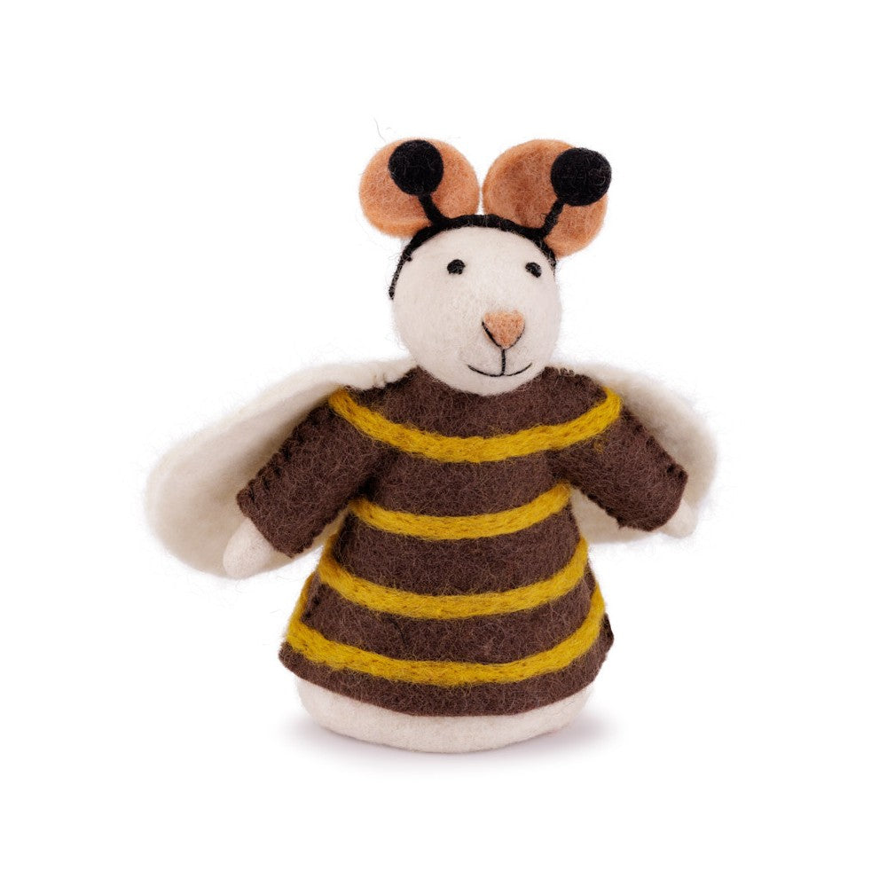 Felt Stuffed Toy/Egg Warmer Mouse - Bee