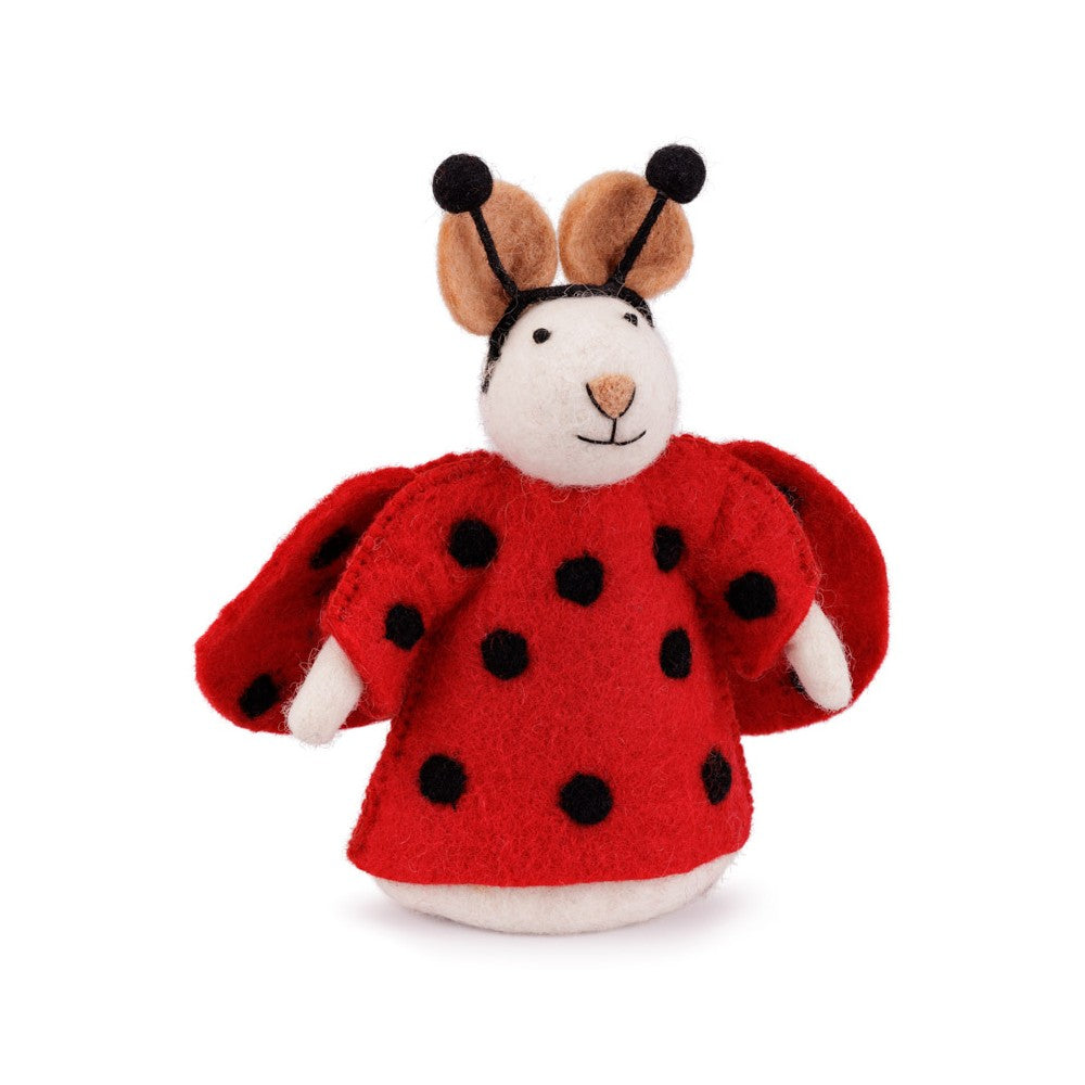 Felt Stuffed Toy/Egg Warmer Mouse - Ladybug