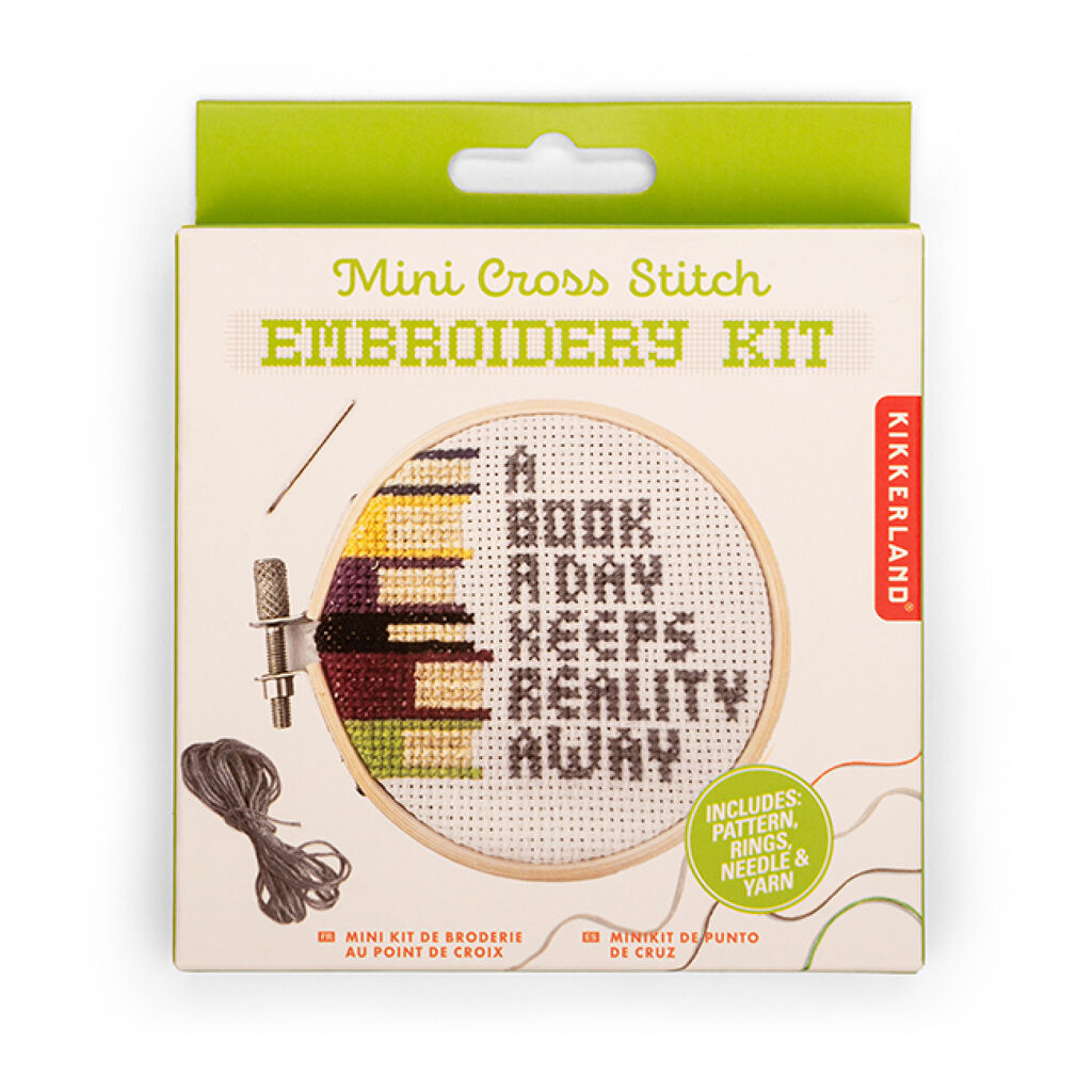 Mini Cross Stitch Embroidery Kit - Book