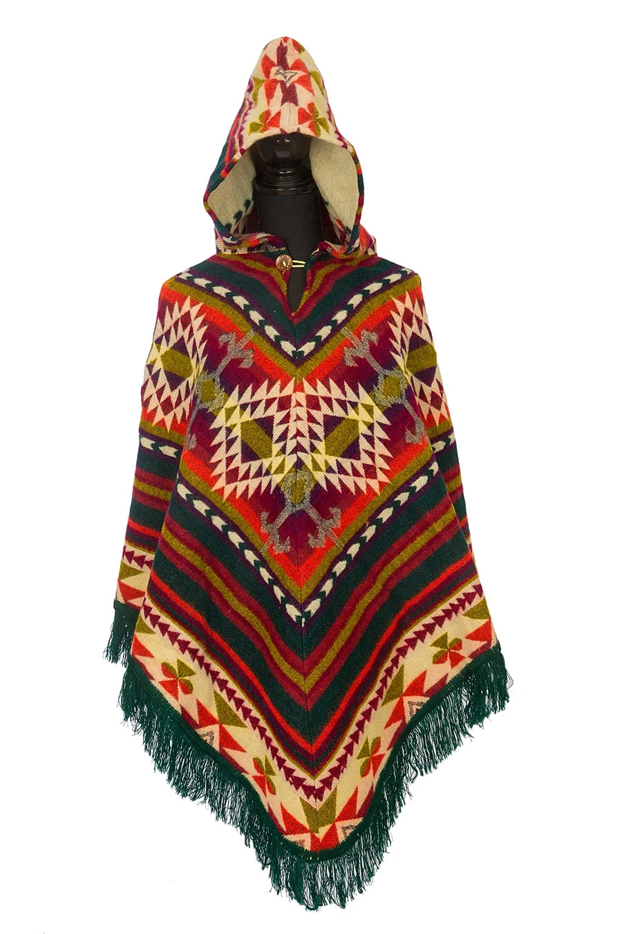 Alpaca Poncho Groen