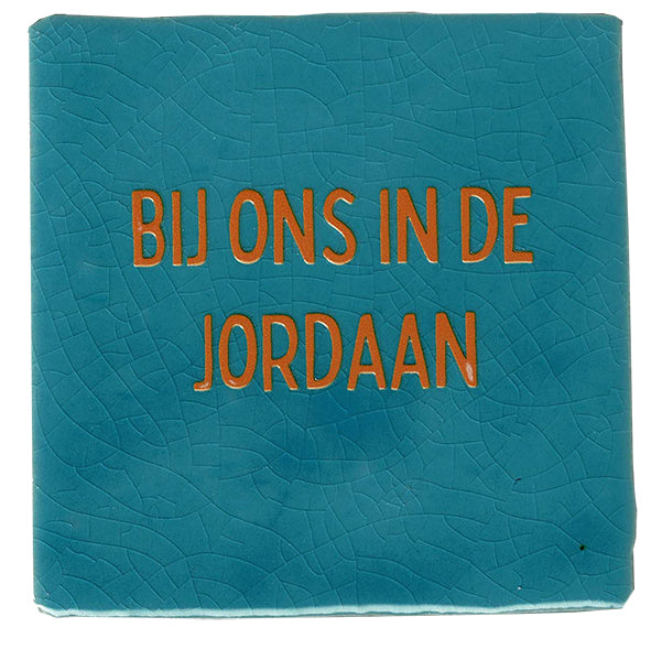 Tegeltje Amsterdam Bij Ons In De Jordaan Turquoise